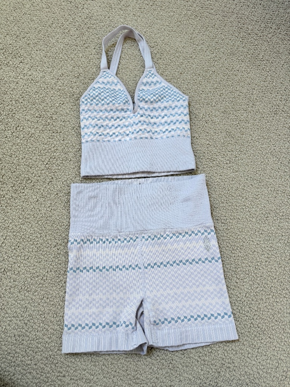 FP Movement Good Karma Stripe 2 Piece Set Blue XS/S - Picture 2 of 7